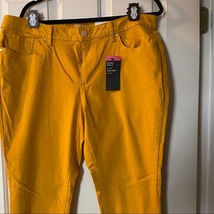 Mustard Size 18 Skinny Ankle ANA Jeans